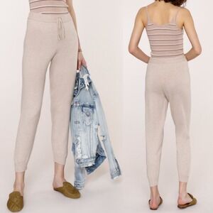 Heartloom Yarn Knit Drawstring Joggers Beige Womens Size XL NEW Pants Sweatpants